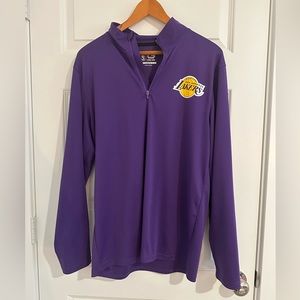 NBA Lakers Ultra Game Quarter Zip Long Sleeve Pullover